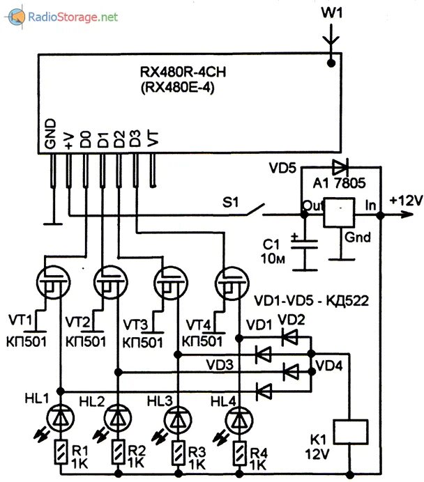 Tx 118s 4 v2 схема подключения Четырехканальная радиосигнализация на модулях HC-SR501, TX118SA-4, RX480E-4