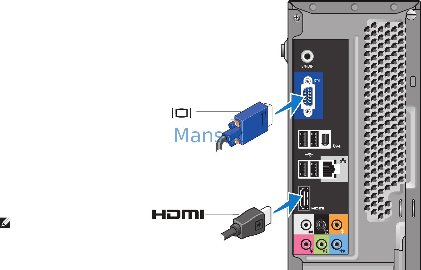 Tx12 подключение к компьютеру Dell Studio Slim D540S 8/60 Connect the Display