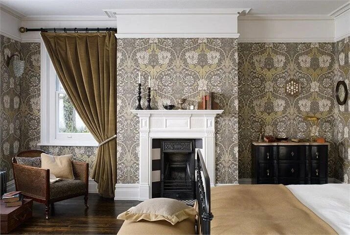 Ui3011 обои в интерьере The Original Morris & Co - Arts and Crafts wallpaper designs by William Morris &