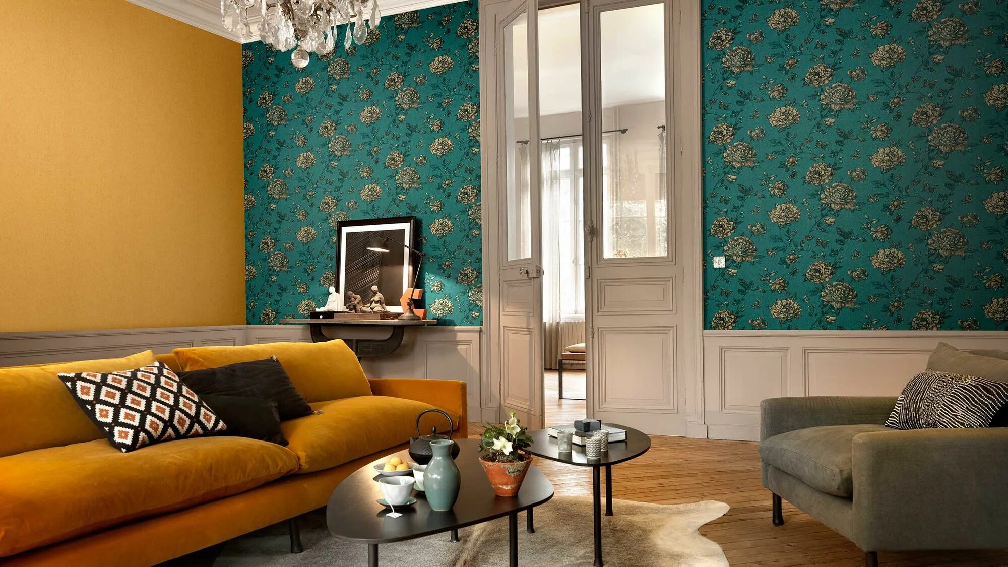 Ui3011 обои в интерьере Vintage Damask Wallpaper Melbourne Australia Accentmuur slaapkamer, Retro slaapk