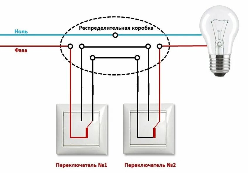 Ujin подключение выключателей Проходные и перекрёстные выключатели - для чего нужны. Схема подключения. Ремонт