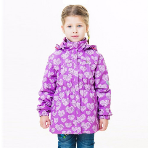 Uki kids просп октября 78ю ярославль фото Ветровка на флисе UKI kids СЕРДЕЧКИ фиолетовый купить в Нижнем Новгороде