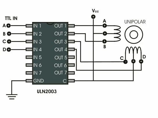 Uln2003 подключение 4 электро мотора Driver IC For Motor Current