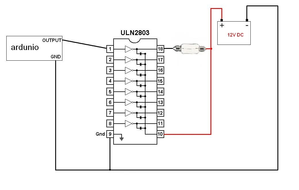 Uln2003apg схема подключения реле Arduino And ULN2803 Circuit Board