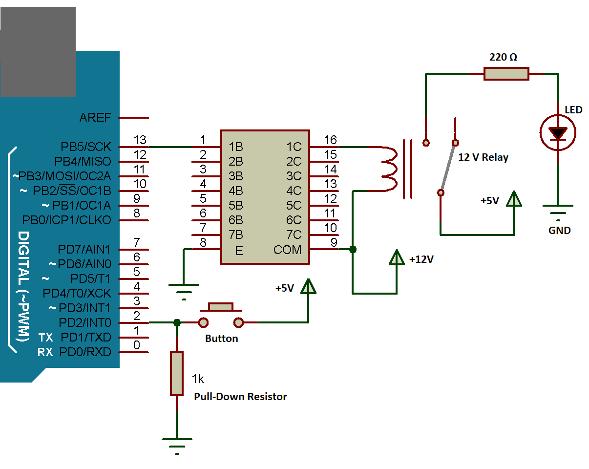 Uln2003apg схема подключения реле Interfacing of Relay with Arduino using ULN2003