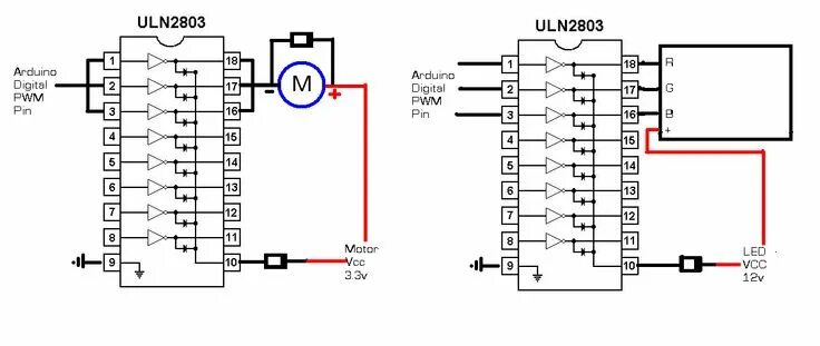 Uln2003apg схема подключения реле uln2803apg Arduino, Digital, Transistors