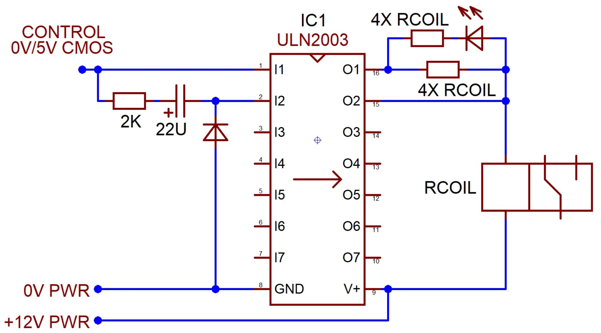 Uln2003apg схема подключения реле File:Economy relay coil drive for battery-powered devices (ULN2003A).png - Wikim