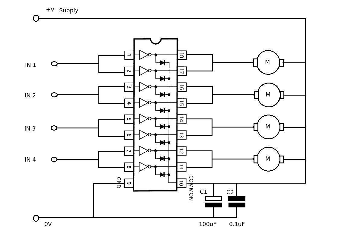 Uln2003apg схема подключения реле microcontroller - How to driving small motors using packaged NPN darlington driv