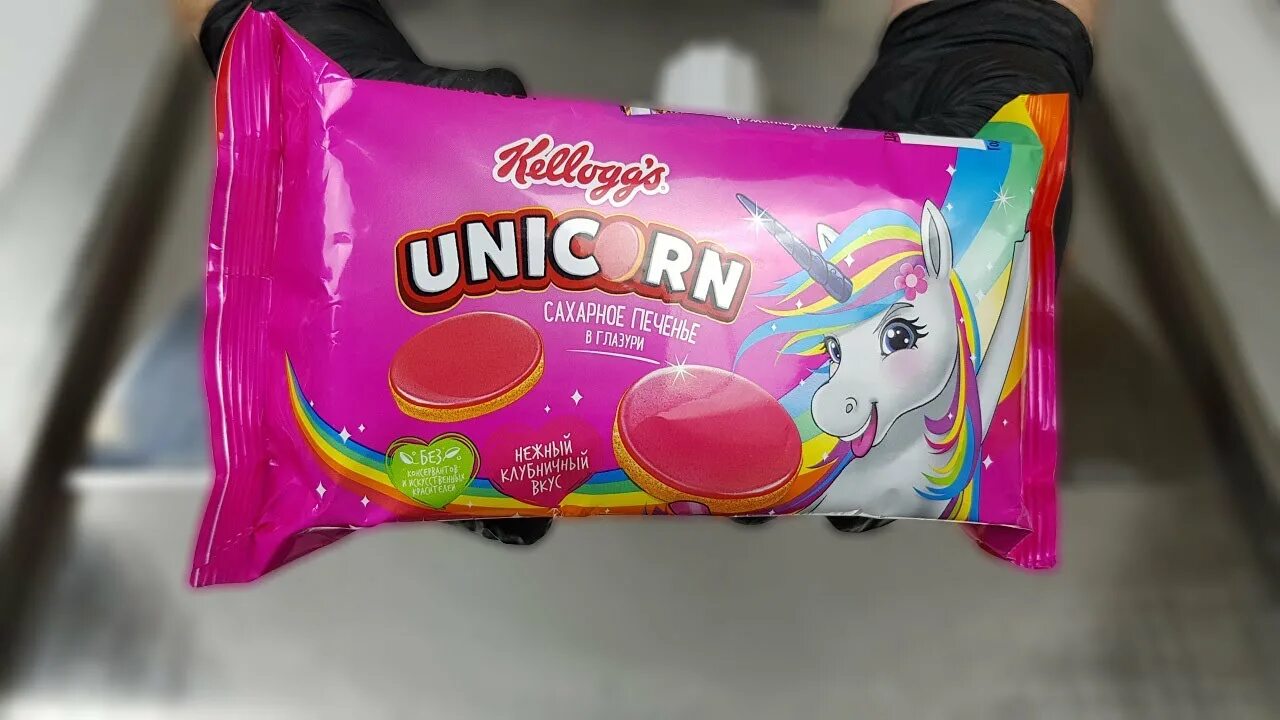 Unicorn печенье сахарное 105г фото ЕДИНОРОГ Сахарное печенье Ice Cream Rolls Как сделать мороженое ASMR - YouTube