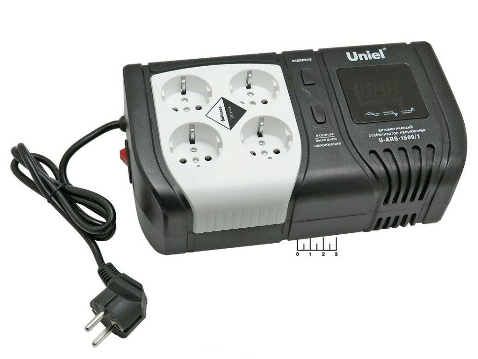 Uniel u ars 1500 1 подключение Стабилизатор напряжения однофазный 1500W U-ARS-1500/1 Uniel настольный - купить 