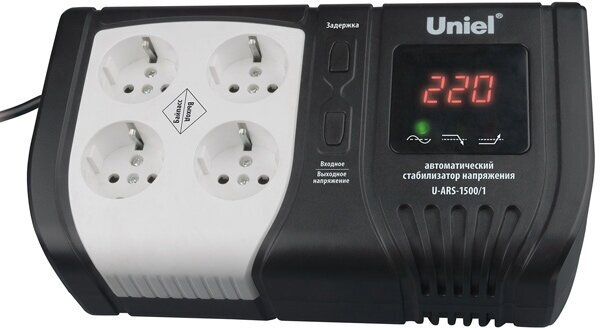 Uniel u ars 1500 1 подключение Стабилизатор напряжения Uniel U-ARS-1500/1 купить товары для ремонта и строитель