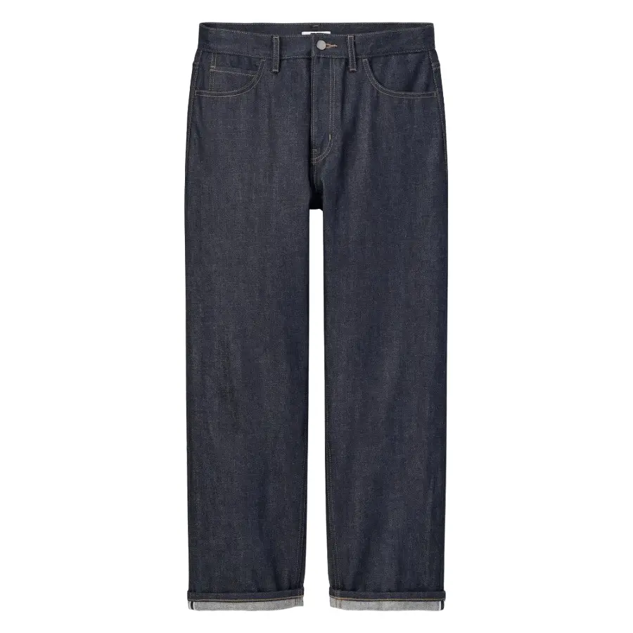 Uniqlo джинсы regular фото Джинсы Uniqlo Selvedge Regular Fit, темно-синий 452533 Navy, артикул 452533 Navy