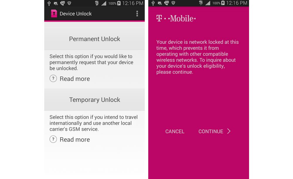 Unlock device tool ошибка при подключении T-Mobile Releases Device Unlock App to Google Play Android apps, Unlock, Wireles