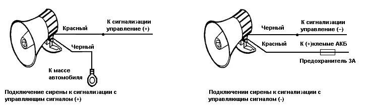 Ups 34 сирена сигнализации схема подключения Простые сирены для автомобильных сигнализаций