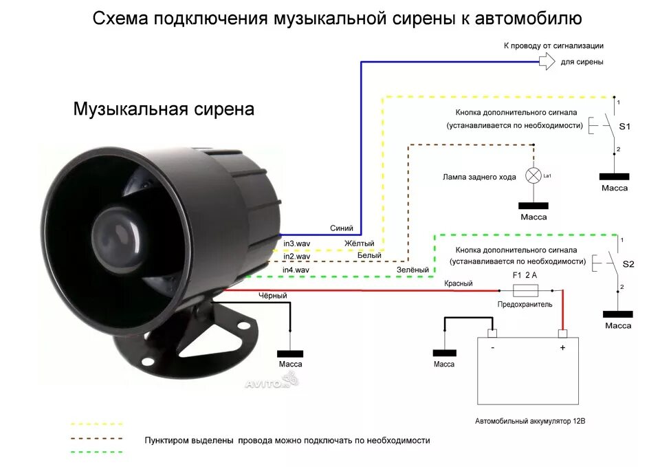 Ups 34 сирена сигнализации схема подключения Автомобильная mp3 сирена, научи свой автомобиль разговаривать. - DRIVE2