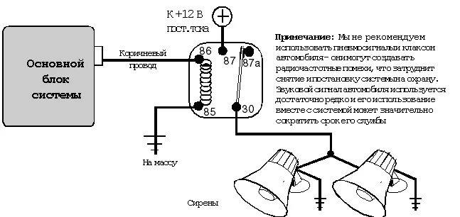 Ups 34 сирена сигнализации схема подключения К-9-SIX-H - руководство по установке