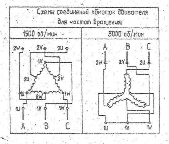Us 52 схема подключения асинхронного двигателя Двухскоростной трехфазный электродвигатель: принцип работы и особенности примене