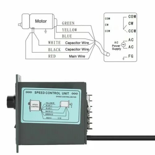 Us 52 схема подключения двигателя AC220V 50 Гц 400 Вт цифровой регулируемый бесступенчатый мотор контроллер скорос
