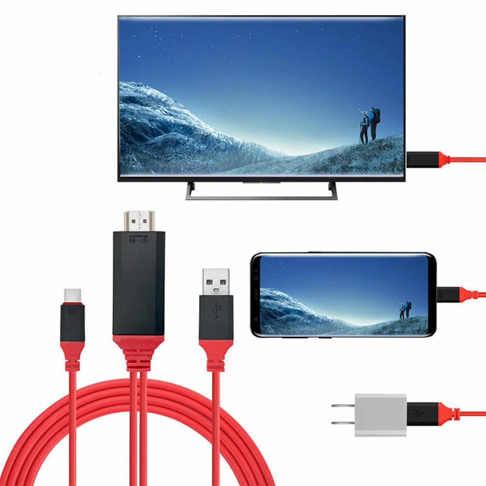 Usb c hdmi подключение к телевизору Кабель 24112100999_TEECH_K6W8O5 - купить по низкой цене в интернет-магазине OZON