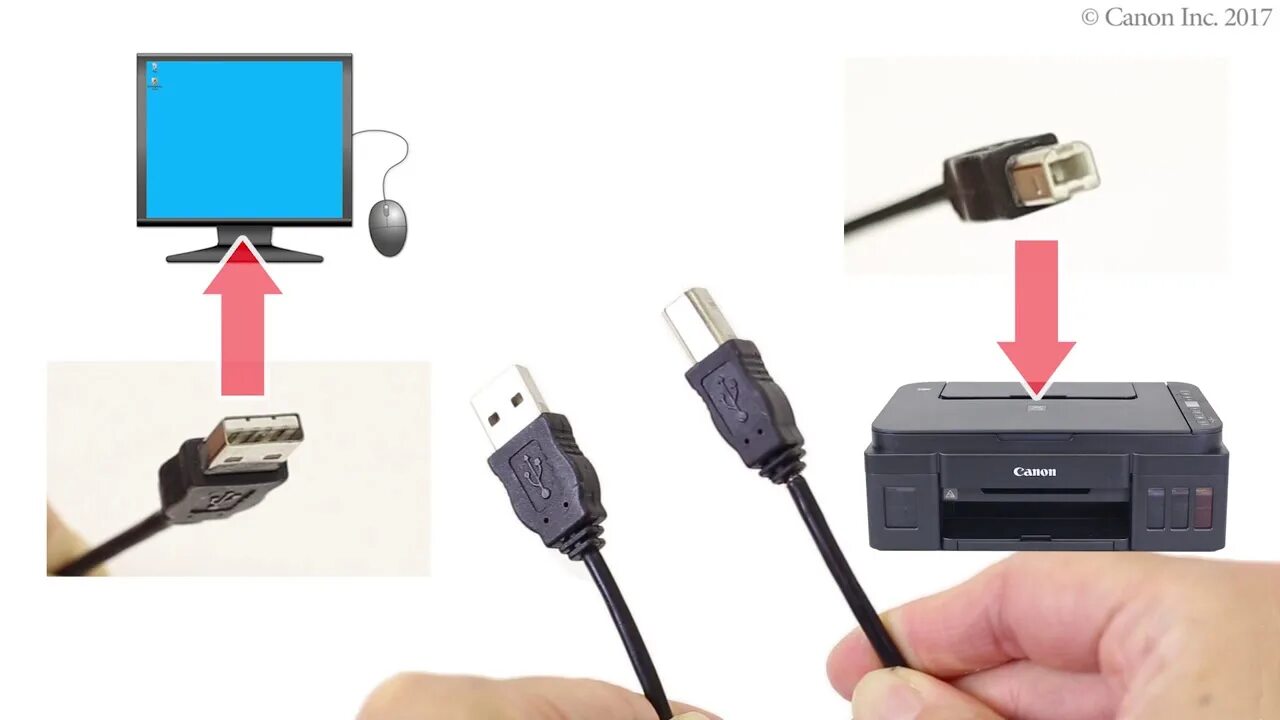 Usb интерфейс для подключения к компьютеру Kết nối máy in và máy tính qua USB (G2010 series) - YouTube