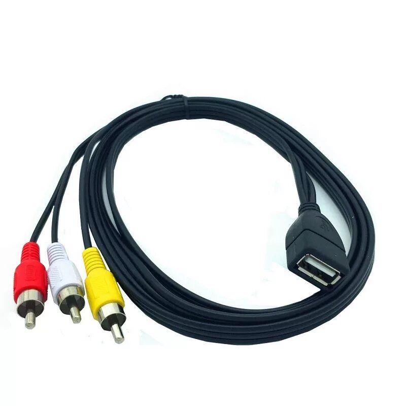 Usb кабель для подключения к телевизору 5ft Usb 2,0 Гнездовой Разъем К 3 Rca Мужскому Av Видео Адаптеру Кабелю Для Тв Пк