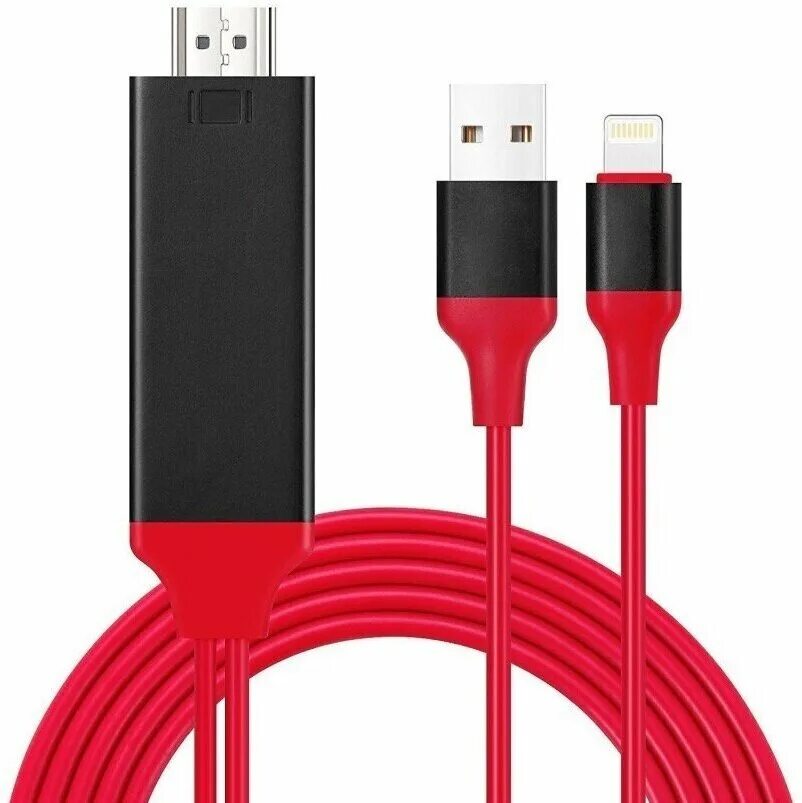 Usb кабель для подключения к телевизору Орбита OT-AVW49 кабель (штекер HDMI - штекер LIGHTNING) 2м - купить в интернет-м