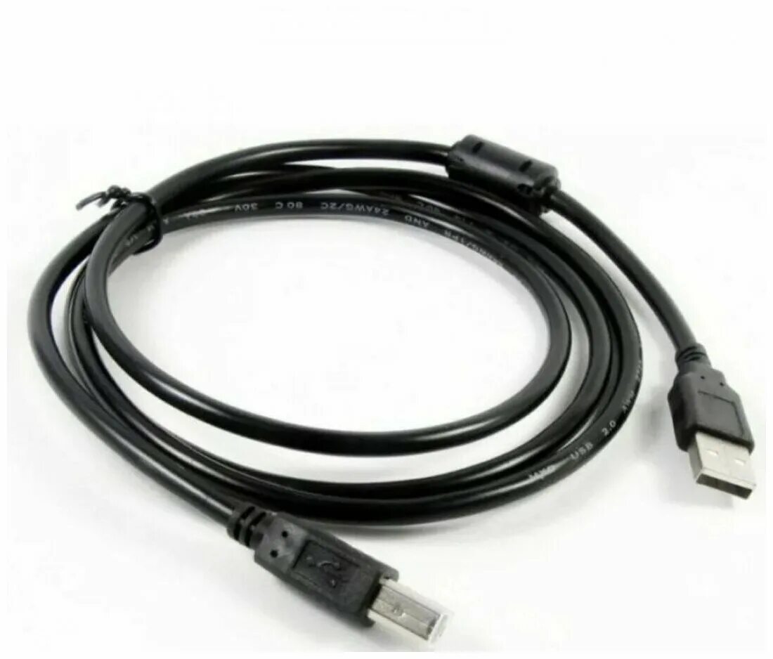 Usb кабель для подключения телефона к компьютеру Кабель для подключения принтера, МФУ, оргтехники, USB 2.0, с фильтром, 5 метра, 