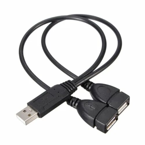 Usb кабель подключения компьютеру USB 2.0 A Male To 2 Dual Female Jack Y Splitter Hub Power Cord Adapter Cable eBa
