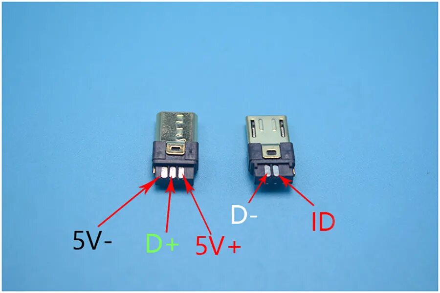 Usb pin распиновка 10pcs Micro USB Type A Male 5 Pin Plug Connector With White Black Plastic Cover 