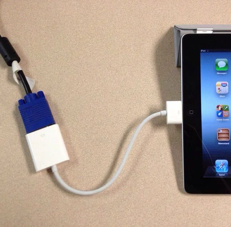 Usb подключение телефона к монитору Видео на монитор IPAD IPHONE 30pin -VGA - купить в Хабаровске, цена 800 руб., да