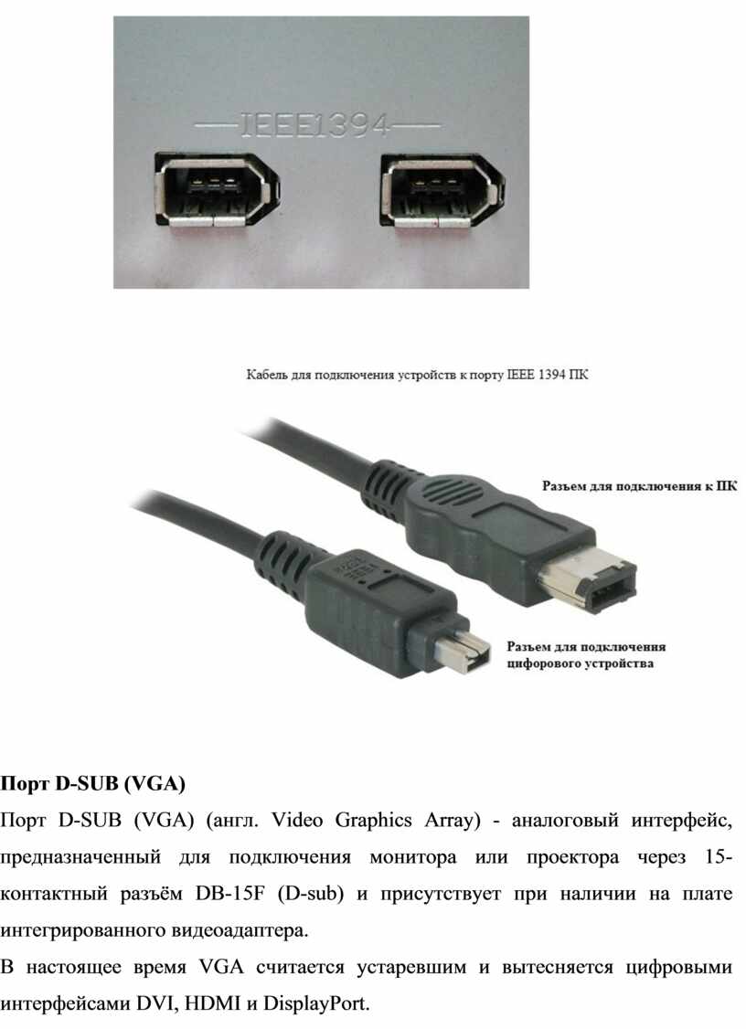 Usb подключения периферийных устройств Методическая разработка учебного материала "Внешние порты для подключения перифе