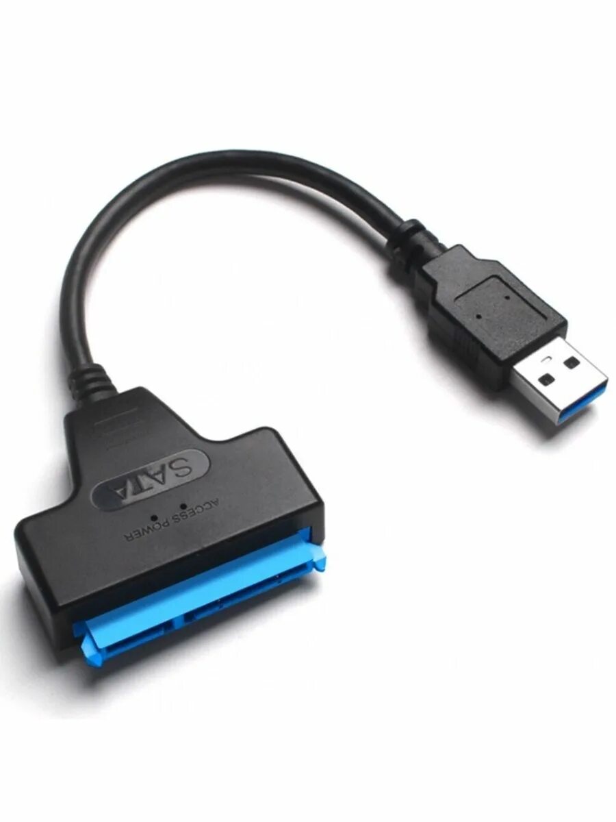Usb провод для подключения жесткого диска Кабель переходник адаптер с SATA на USB 3.0 (HDD, SSD) 133206850 купить за 288 ₽