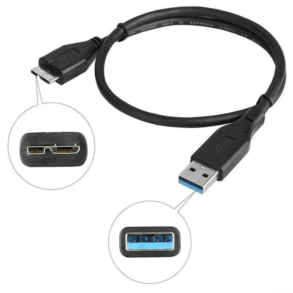 Usb провод для подключения жесткого диска Портативный жесткий диск WD Elements, кабель USB 3.0 для передачи данных, шнур, 
