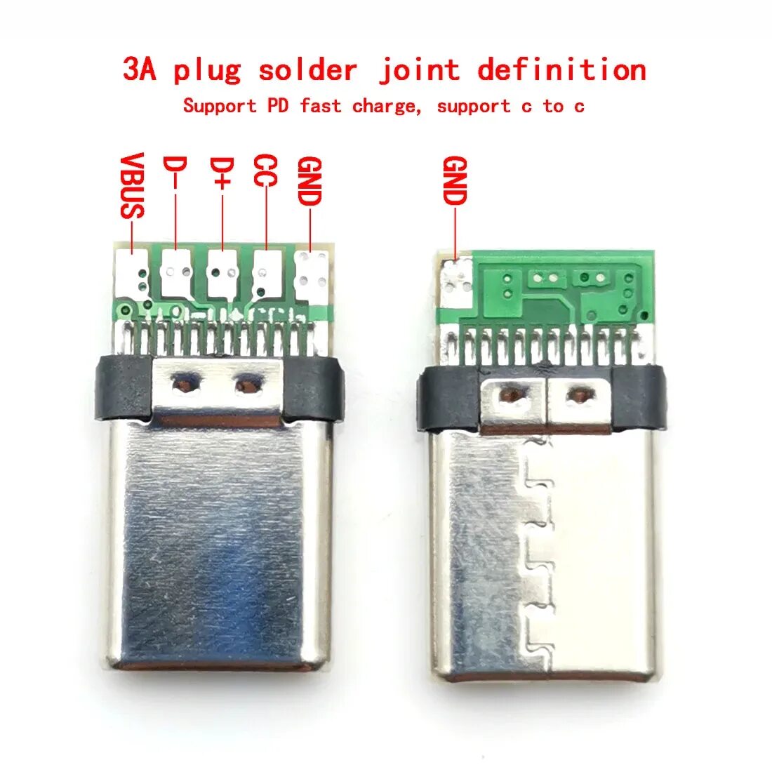 Usb type c распиновка Купить 2 комплекта USB 3,1 type C 2,0 Мужской Разъем для зарядки сварочный Тип U