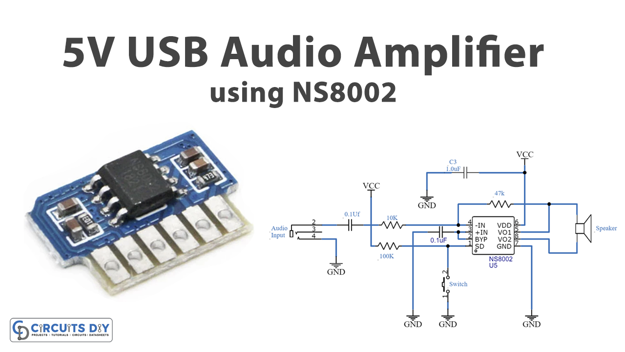 Usb усилитель hd 826 схема 180809 5V USB Audio Amplifier Circuit using NS8002