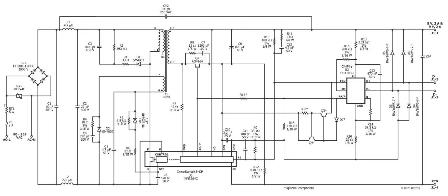 Usb усилитель hd 826 схема 180809 10/18 W Quick Charge 3.0 Charger using InnoSwitch3-CP - EEWeb