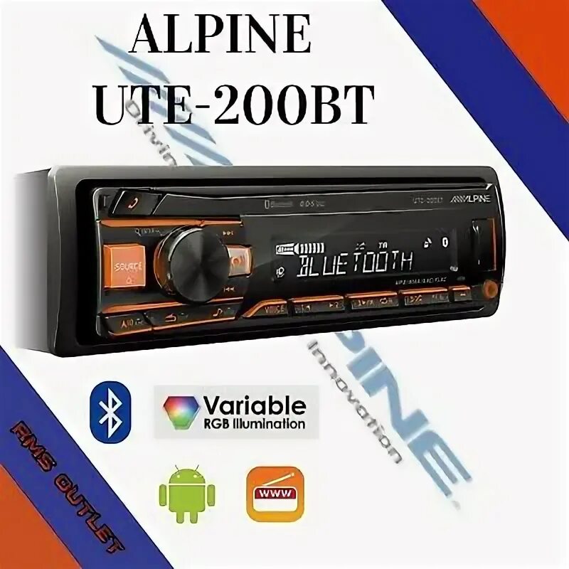 Ute 200bt как подключить блютуз Alpine UTE-200BT Car Bluetooth Android Car Stereo AUX USB High End Audio eBay