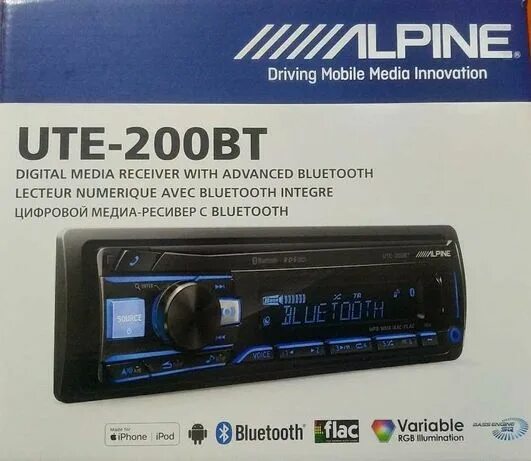 Ute 200bt как подключить блютуз Alpine Магнитола в Караганда - OLX.kz