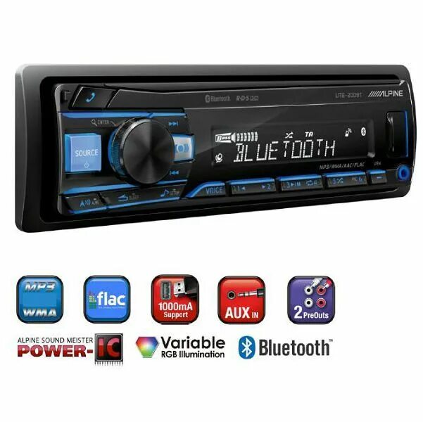 Ute 200bt как подключить блютуз Alpine UTE-200BT auto radio, iPod, iPhone