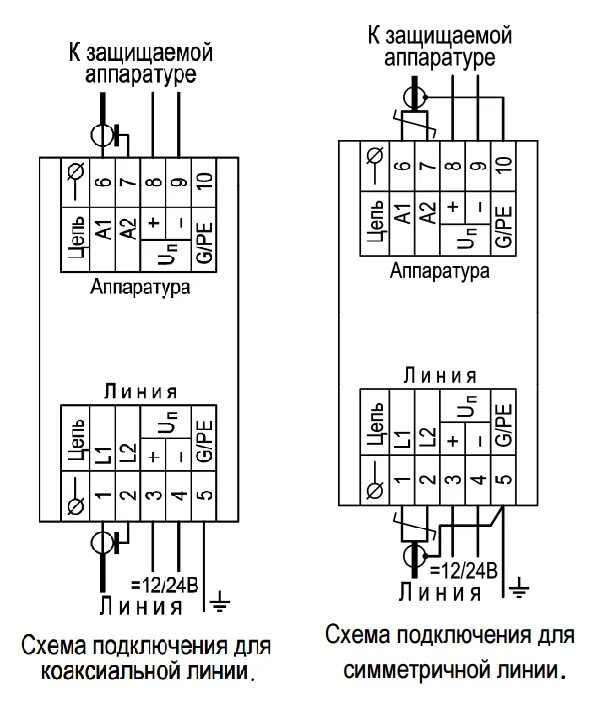 Utek duo 2 pv7 схема подключения узла Устройство защиты линий видеосигнала и питания видеокамер ООО Тахион УЗЛ-К