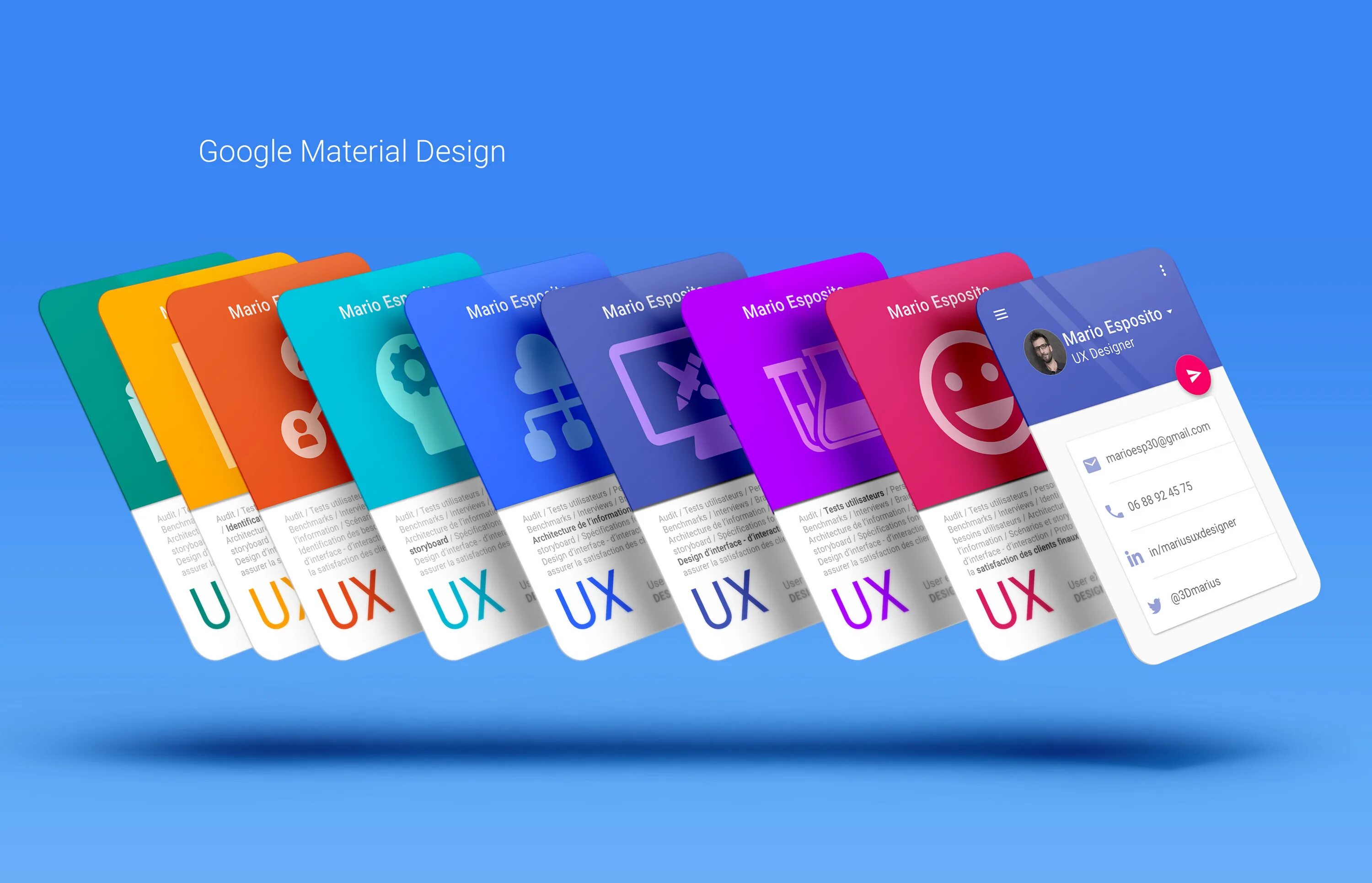 Ux дизайн студия UX Material Design Cards :: Behance