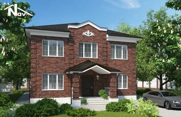 V кирпичный дом планировки Проекты Домов House styles, House, Mansions