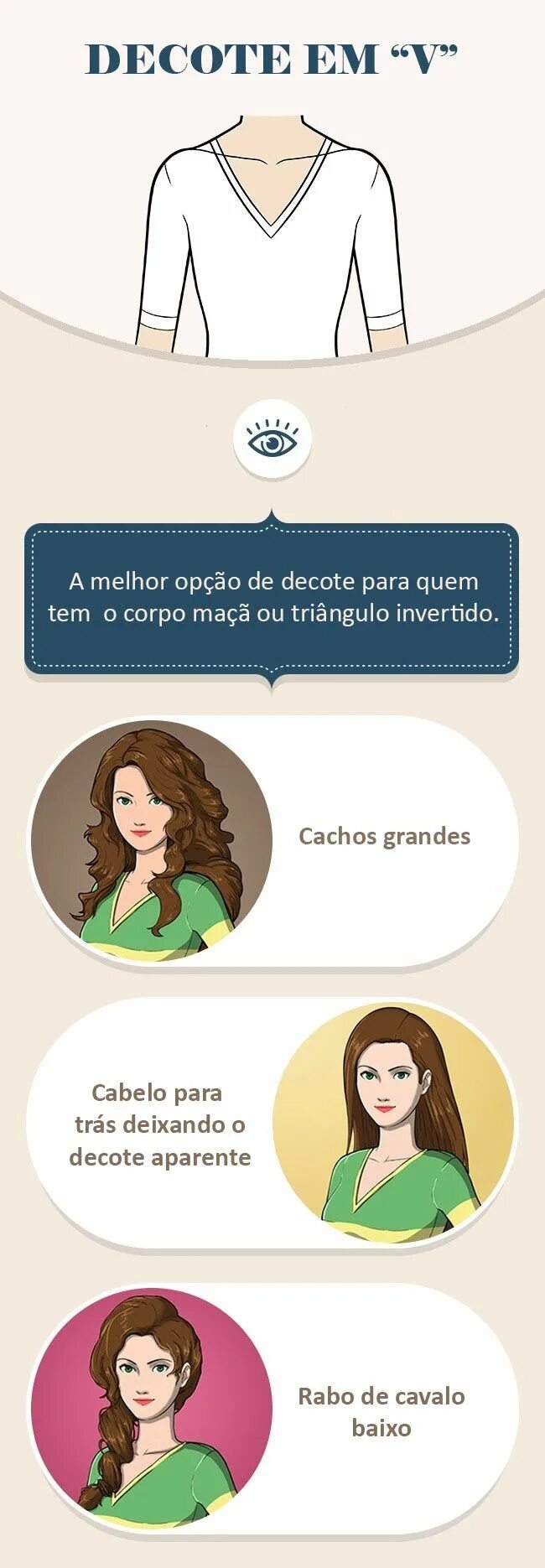V вырез какая прическа Aprenda a combinar decotes e penteados de cabelos - We Fashion Trends Vestido co