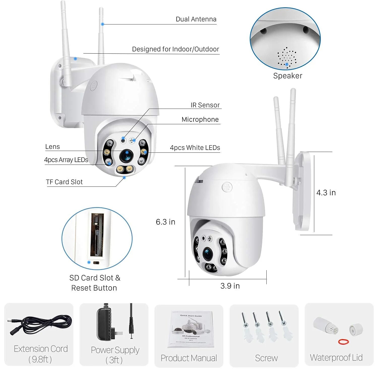 V380 pro на русском как подключить камеру Camaras de Seguridad Exterior, PTZ Camara Vigilancia WiFi Exterior, camara vigil