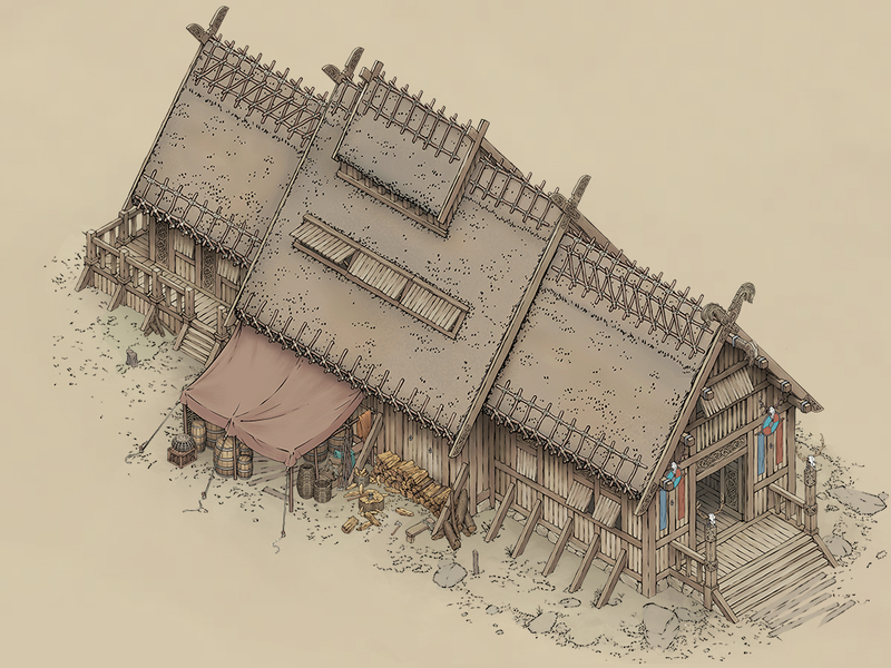 Valheim чертеж дом Longhouse Concept Viking house, Nordic architecture, Vikings