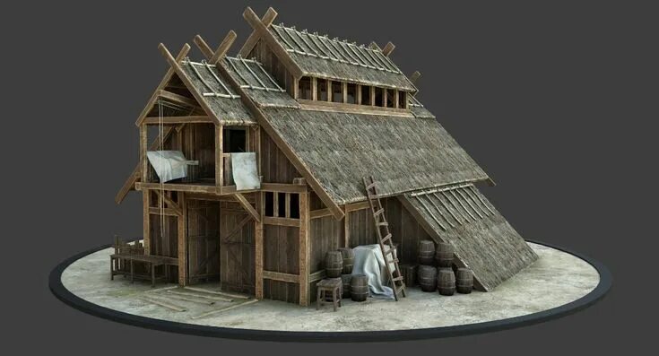 Valheim дома схемы modèle 3D de Maison viking - TurboSquid 1431125 Viking house, Scandinavian archi