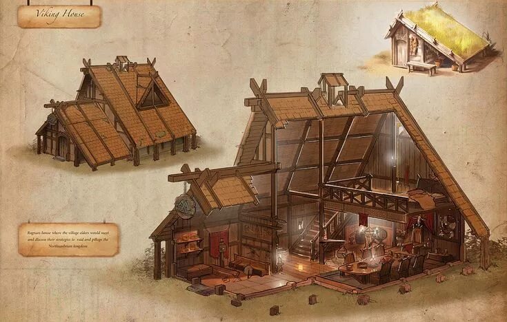 Valheim дома схемы Viking House FZD