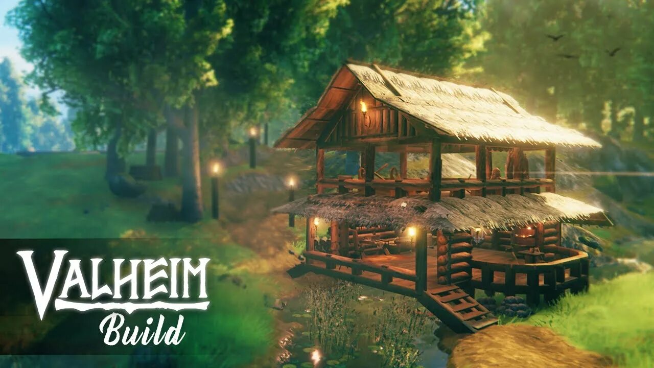 Valheim дома схемы Valheim How To Build a Viking River House - YouTube