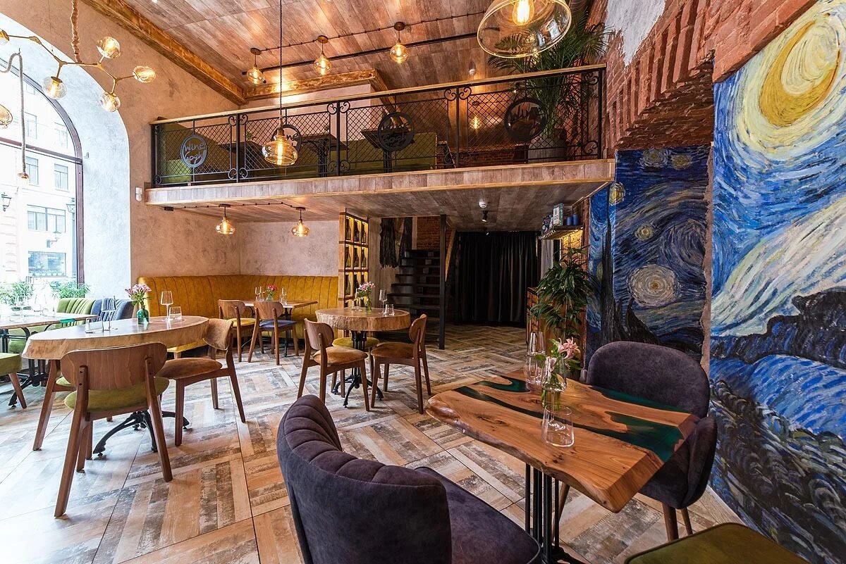 Van gogh просп металлургов 6 фото Летняя терраса в ресторане "Wine Gogh" / "Вайн Гог" в Петербурге