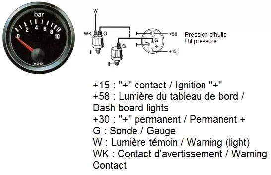 Vdo датчик давления масла подключение TheSamba.com :: Gallery - VDO Oil psi gauge wiring diagrams